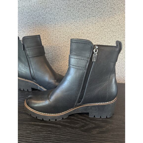 Blondo Dagger Black Sz 11 Lug Sole Platform Ankle Boots Waterproof Echo Nubuck - Picture 8 of 10